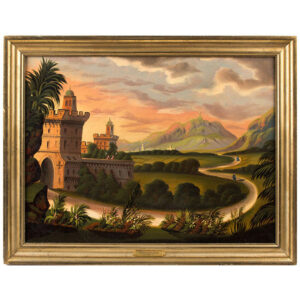 Landscape Painting, Mountain and Castle By Thomas Chambers Inventory ...