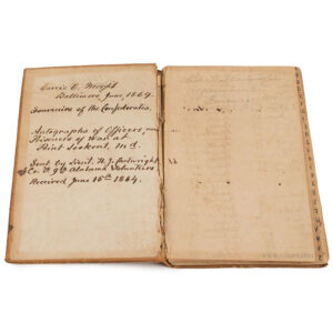 Civil War, Prisoner Of War Autograph Book, Point Lookout Prison, Maryland Inventory Thumbnail