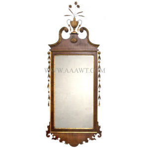 Looking Glass, Mahogany, gilded wood, string-inlay and gesso on wire Inventory Thumbnail