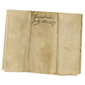 ALS, General Orders, 1807, Massachusetts Militia CONTENT: ALS Inventory Thumbnail