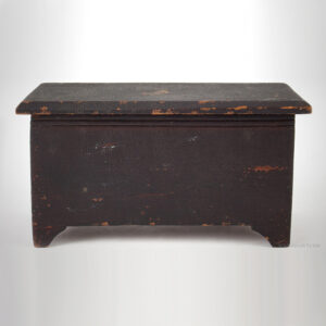 Miniature Antique Blanket Chest, Dark and Original Reddish Brown Varnish Inventory Thumbnail