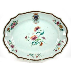 Chinese Export Armorial Platter, Arms of Bausset, French Inventory Thumbnail