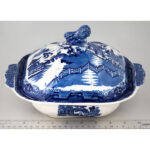 Serving Dish_Covered, Blue_Williow_593-23_2
