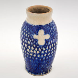 Stoneware Jar, Vase, Cobalt, Flared Rim, Projecting Foot Inventory Thumbnail