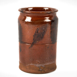 Redware Storage Jar, Tooled Rum and Shoulder, Incised, Manganese Inventory Thumbnail