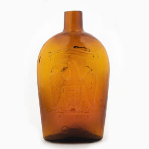 Double Eagle Flask, Brilliant Orange Amber, GII-118 Inventory Thumbnail