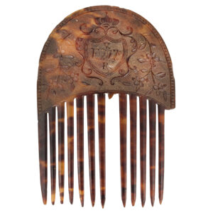 Antique Tortoise Shell Backcomb, 18th Century Hair Ornament Inventory Thumbnail