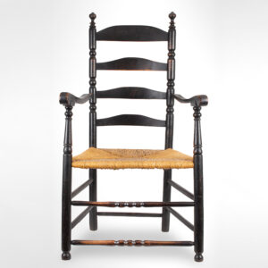 Black Painted Ladderback Armchair Inventory Thumbnail