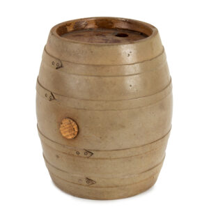 Stoneware Barrel Form Water Cooler, Bands Unknown maker Inventory Thumbnail