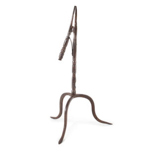 Antique Wrought Iron Tabletop Spring Action Rushlight, Denbighshire Style Inventory Thumbnail