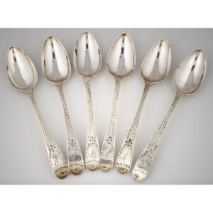 Silver Flatware,
Six Peter and Ann Bateman Silver Teaspoons
18th Century Inventory Thumbnail