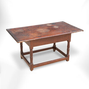 Large Tavern Table, Tap Table, Refectory Form, Bold Heavy Turning, Rich Color Inventory Thumbnail