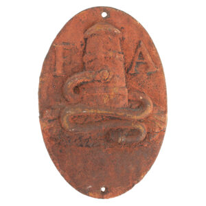Antique Cast Iron Oval Fire Mark, Fire Association of Philadelphia Inventory Thumbnail