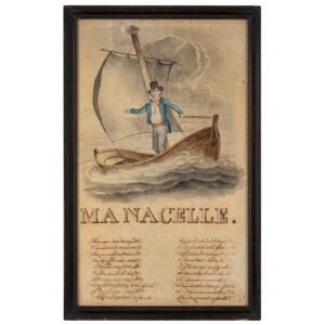 Watercolor, My Little Boat, Sailor at Helm, Ma Nacelle, Herman Melville Collection Inventory Thumbnail