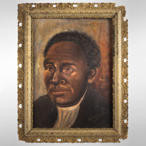 Vintage Portrait, African American Gentleman, African American Southern Artist, Signed in oyster white paint: “Spencer,” Likely Circa 1900 Inventory Thumbnail