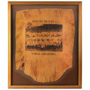 Boston Braves World Champion Leather Pillowtop with Sharp Image Inventory Thumbnail