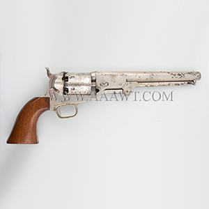 Metropolitan Arms Model 1851 Navy Revolver Civil War Era, Nickeled. Caliber .36, serial number 5200 Inventory Thumbnail