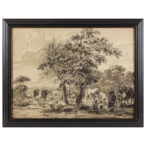 18th Century Watercolor, English Farm Inventory Thumbnail