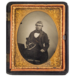 Ambrotype, Ships Master with Ebony Octant Inventory Thumbnail