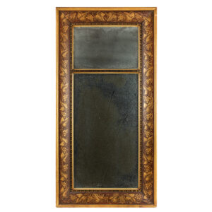 Mirror, Classical Gilt Stenciled Frame, Grape Leaf, Grapes & Tendrils Inventory Thumbnail