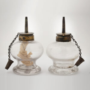 Colorless Blown Glass Sparking Lamp Inventory Thumbnail