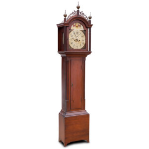 Antique Federal Cherry Tall Case Clock by Simeon Crane Inventory Thumbnail