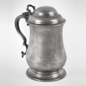 Pewter, Scarce Lidded Pint Tankard, Tulip Form Inventory Thumbnail