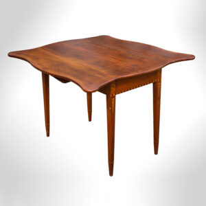 Federal Drop Leaf Table, Pembroke, Serpentine Leaves, Inlaid Inventory Thumbnail