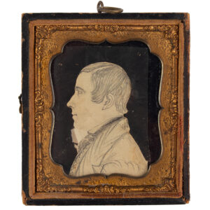 Folk Art, Profile Portrait of Gentleman, Likely Ohio. Inventory Thumbnail