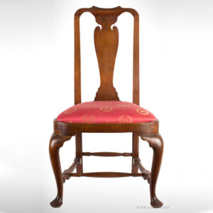 Chair-Side, Queen Anne, Walnut, Yoke Crest, Vasiform Splat, Compass Seat Inventory Thumbnail