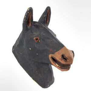 Paper Mache Horse Head Mask, American Mask Manufacturing Co., Labeled Inventory Thumbnail