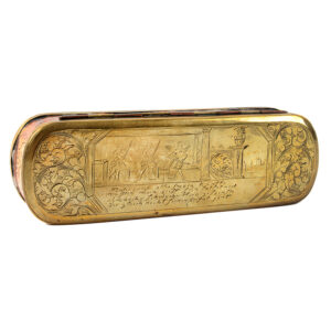 Tobacco Box, Oblong, Engraved with Stringed Instrument Trio Inventory Thumbnail