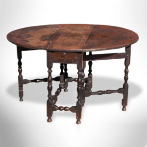 Table, Gateleg, William and Mary, Boston Area, Outstanding Turnings & Surface Inventory Thumbnail