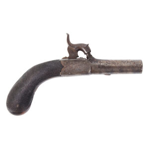 Tiny British Proofed Single Shot Pocket Percussion Pistol with Screw Barrel, 19th Century Inventory Thumbnail