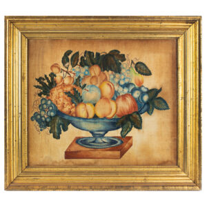 Folk Art, Theorem, Compote of Fruits Still Life Inventory Thumbnail