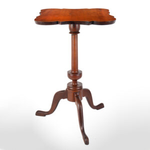 18th Century Candlestand, Scalloped Top, Old Finish Inventory Thumbnail