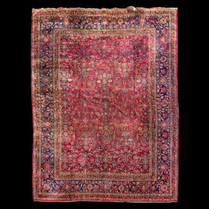 Sarouk Carpet, Room Size Rug, Allover Floral Design, Persia Inventory Thumbnail