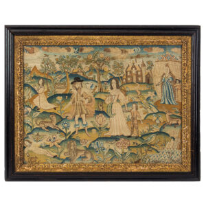 Seventeenth Century Embroidery, The Expulsion of Hagar & Ishmael Inventory Thumbnail