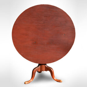 Chippendale Revolving Tiptop Tea Table, Red Stain Inventory Thumbnail