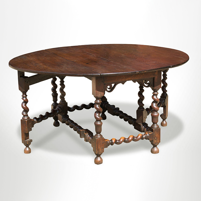 Period Gateleg Dining Table, Best Barley Twist Legs Inventory Thumbnail