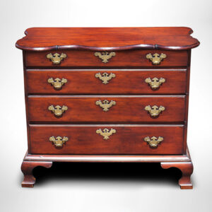 A Rare Chippendale Scallop Top Chest of Drawers, Connecticut River Valley Inventory Thumbnail