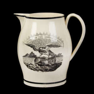 Creamware Jug, Success To The American Navy, Liverpool, RARE Inventory Thumbnail