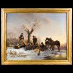 Painting, Winter Landscape with Children_entire_786-9