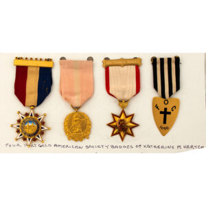 4 14K gold American Society Badges, of Katherine Meridith Harter (descendent) Inventory Thumbnail