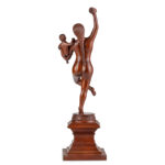 327-27_3_Carved-Bacchante-with-Infant_Cherrywood_view-3