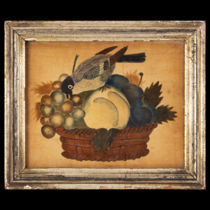 Watercolor Theorem, Small Still Life, Fruits & Bird in Basket, Original Condition Inventory Thumbnail