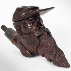 Antique Tobacco Pipe, Folk Art Carved Civil War Soldier Inventory Thumbnail