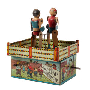 “Rap and Tap” A Friendly Scrap, Tin Wind-Up Toy Inventory Thumbnail