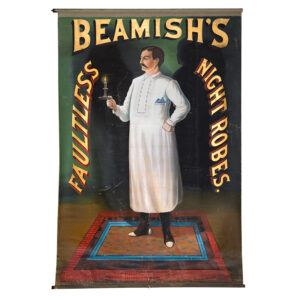 Beamish’s Faultless Night Robes, Trade Sign. Signed: Brooke Sign Co Inventory Thumbnail
