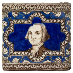 Unique George Washington Tile Made at Balk, Persia, Likely as Gift Inventory Thumbnail